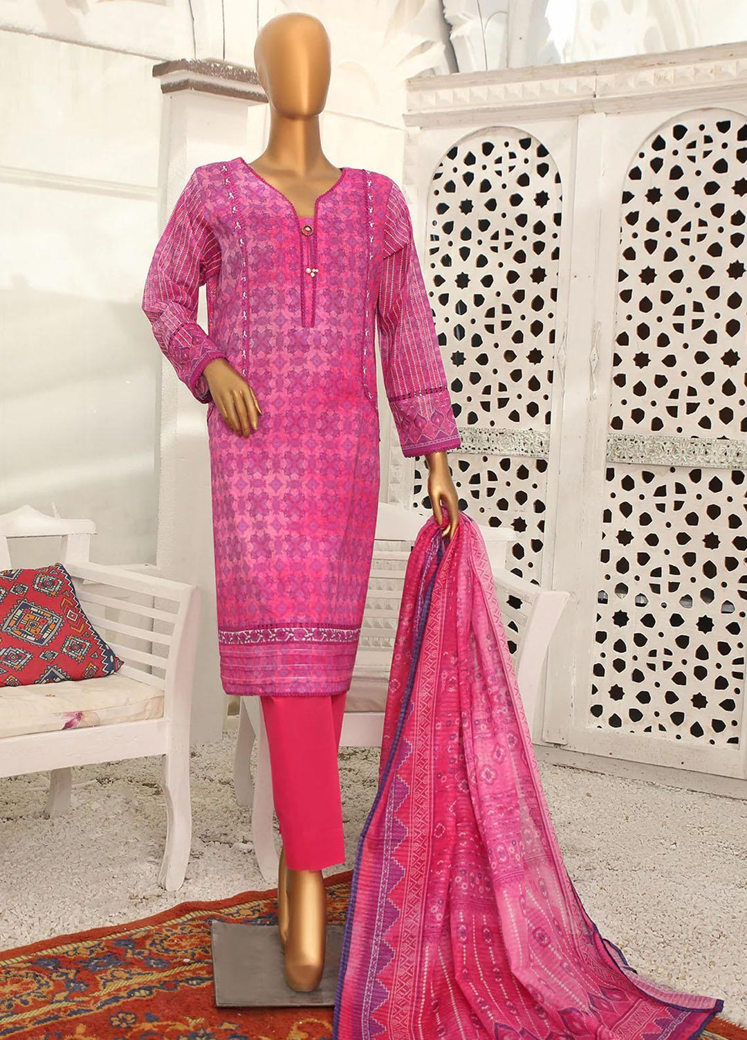 HZ Textiles Casual Pret  Lawn 3 Piece Suit HZ23PLE PSC-2359