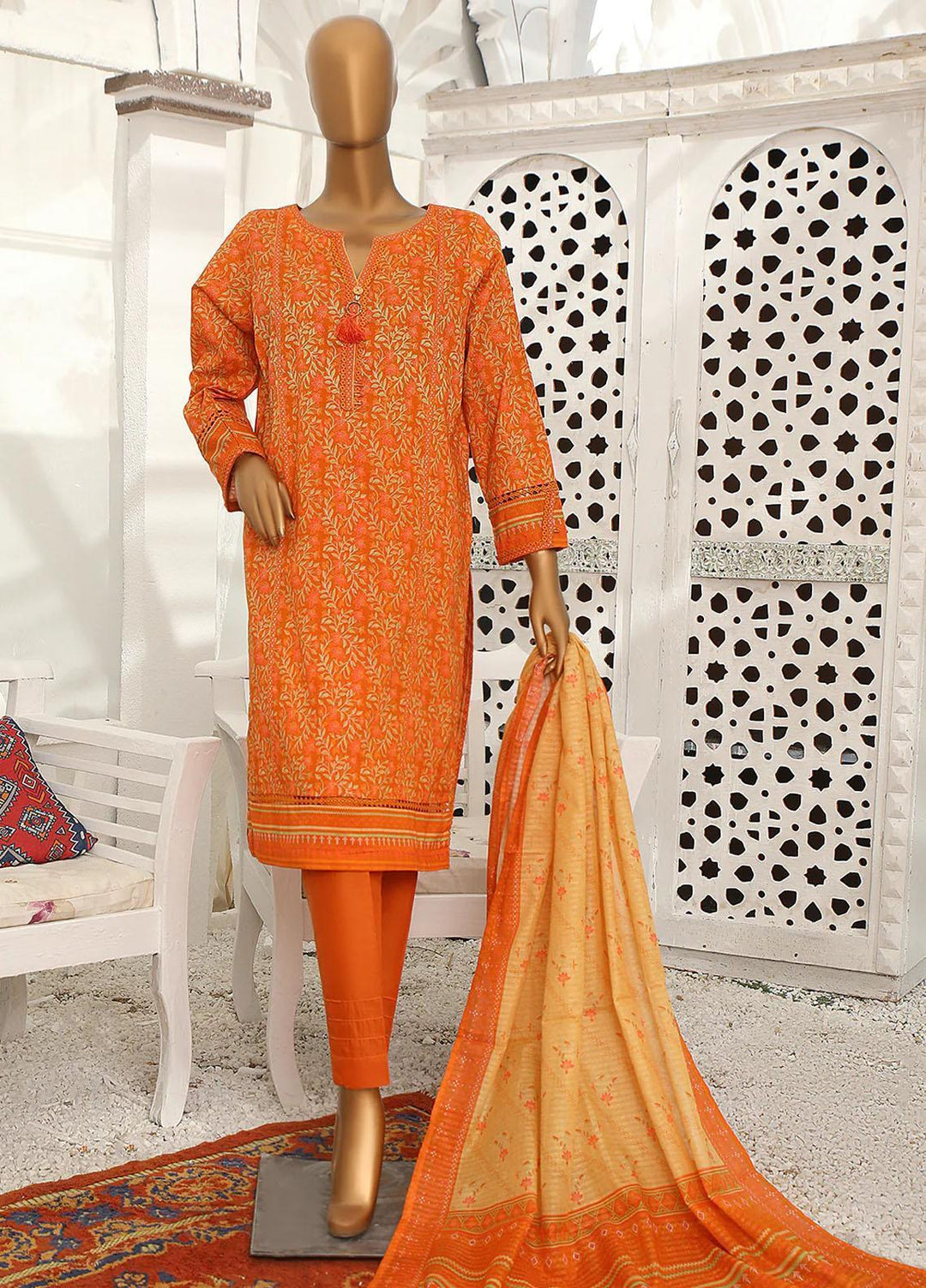 HZ Textiles Casual Pret  Lawn 3 Piece Suit HZ23PLE PSC-2363