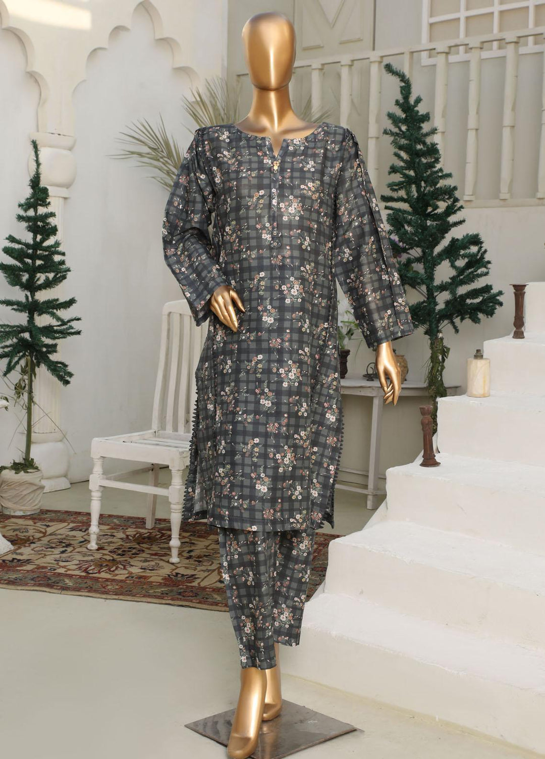 HZ Textiles Casual Pret Printed Lawn 2 Piece Suit HZ23PCD SV-55