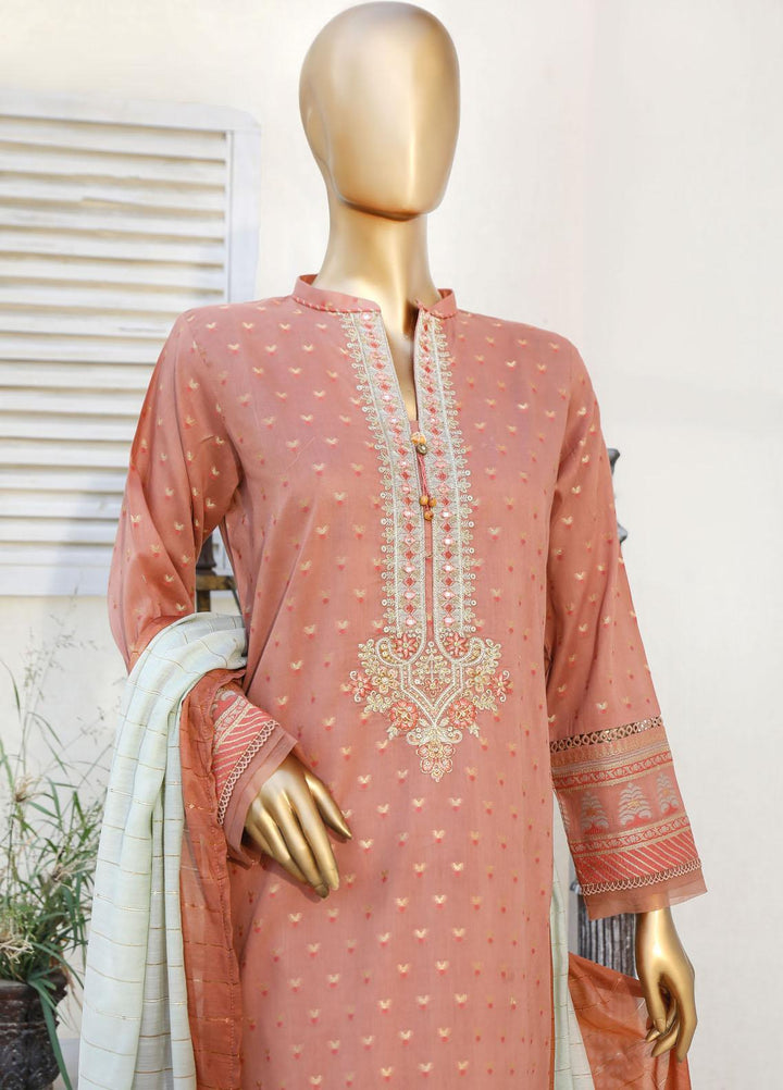 HZ Textiles Embroidered Jacquard Suits Unstitched 3 Piece HZ23A AJ-06 - Festive Collection