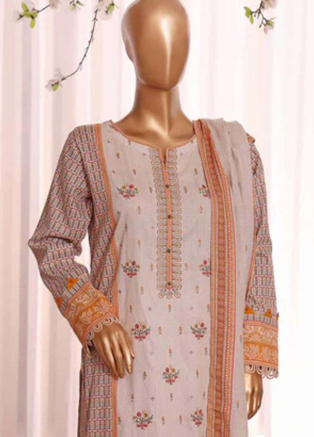 HZ Textiles Embroidered Airjet Suits Unstitched 3 Piece HZ22AS AE-0409 - Festive Collection