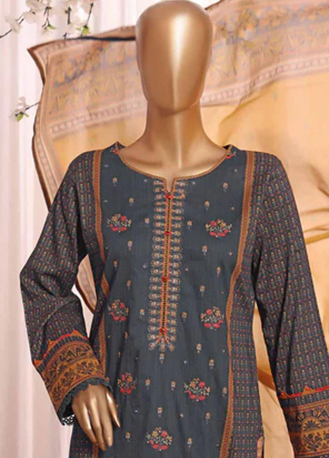 HZ Textiles Embroidered Airjet Suits Unstitched 3 Piece HZ22AS AE-0410 - Festive Collection