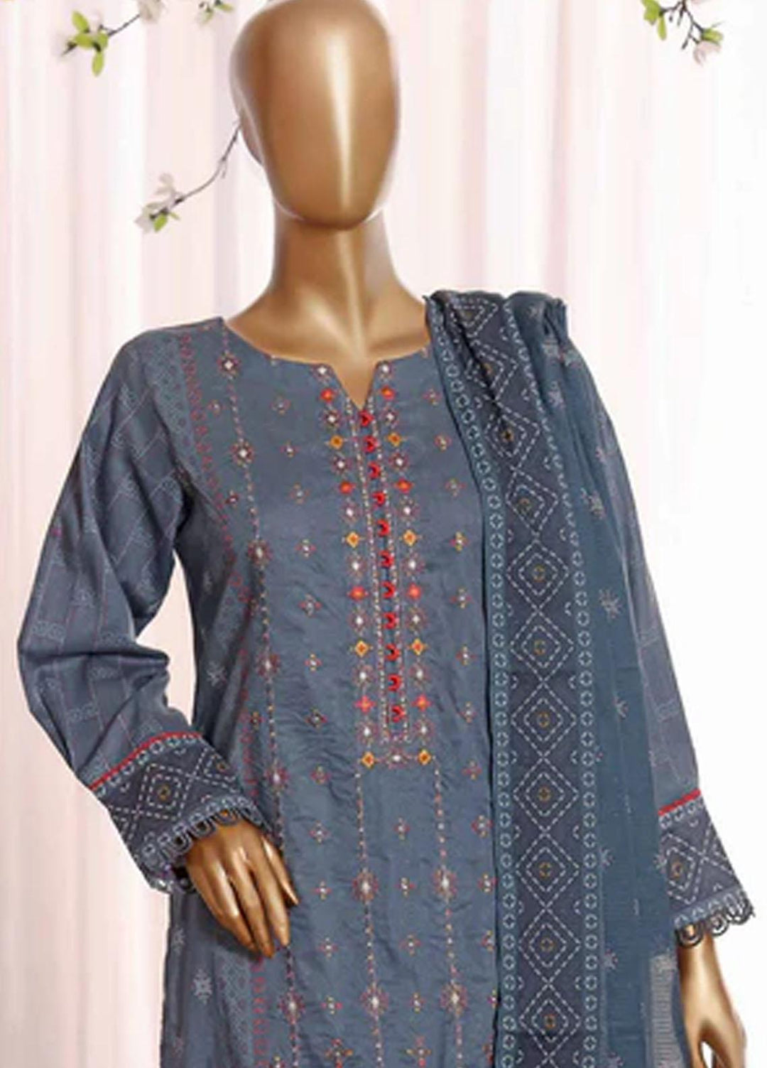 HZ Textiles Embroidered Airjet Suits Unstitched 3 Piece HZ22AS AE-0413 - Festive Collection