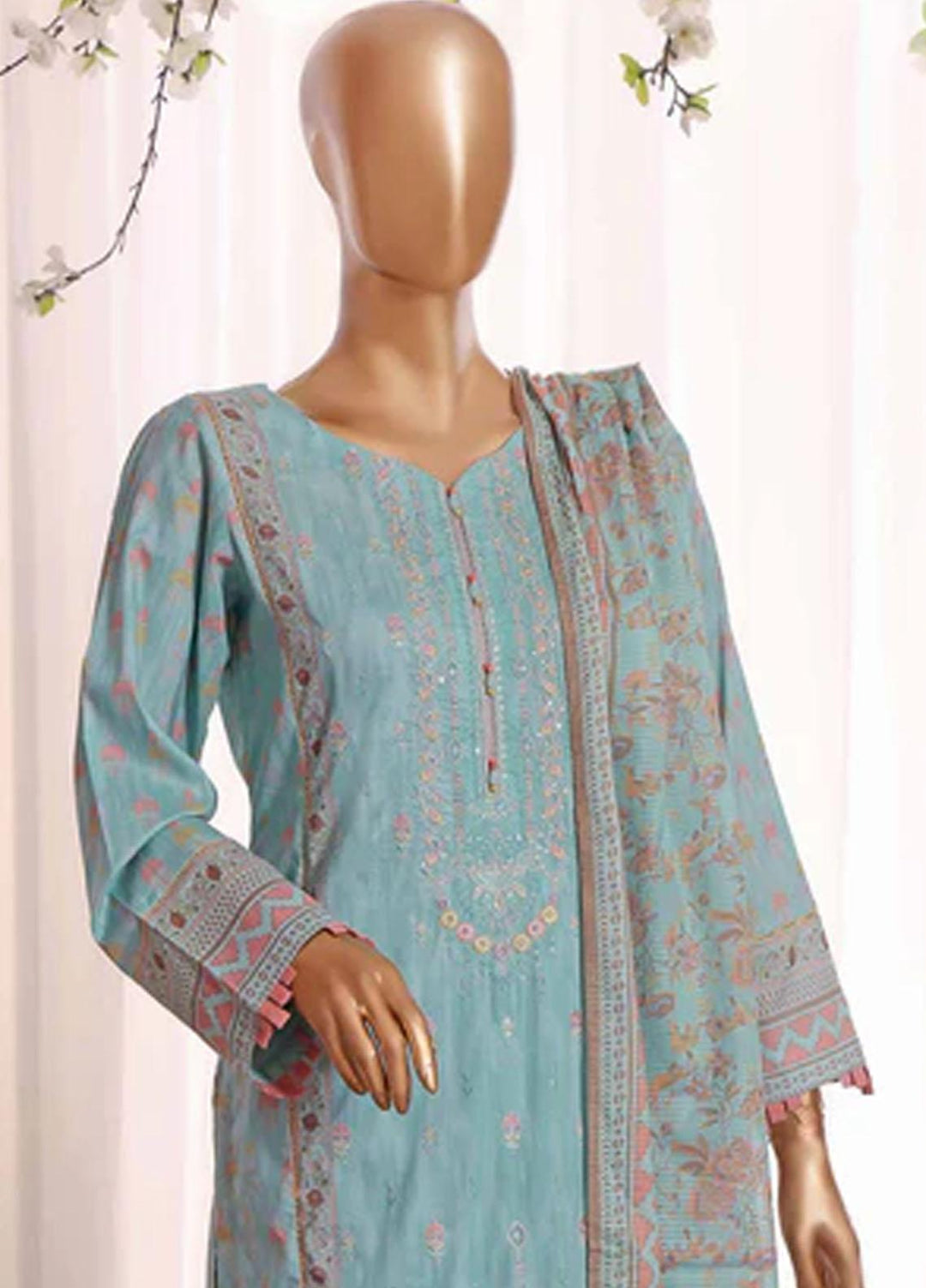 HZ Textiles Embroidered Airjet Suits Unstitched 3 Piece HZ22AS AE-0415 - Festive Collection