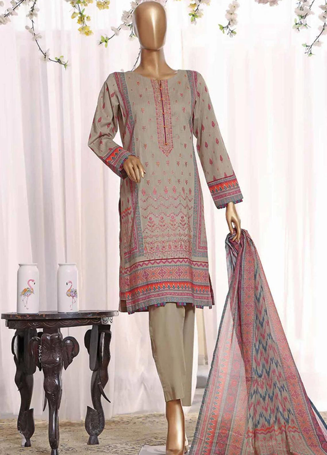 HZ Textiles Embroidered Airjet Suits Unstitched 3 Piece HZ22AS AE-0419 - Festive Collection