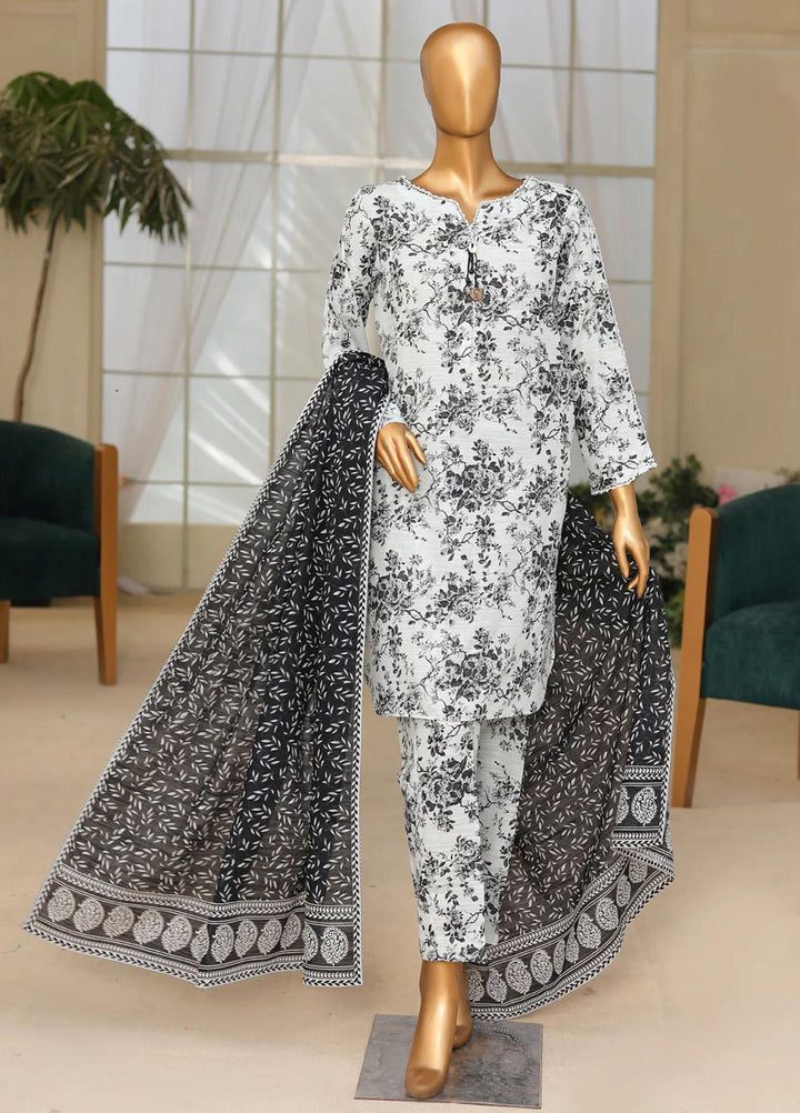 HZ Textiles Printed Khaddar Suits Unstitched 3 Piece HZ23PK PKP-103-B - Winter Collection