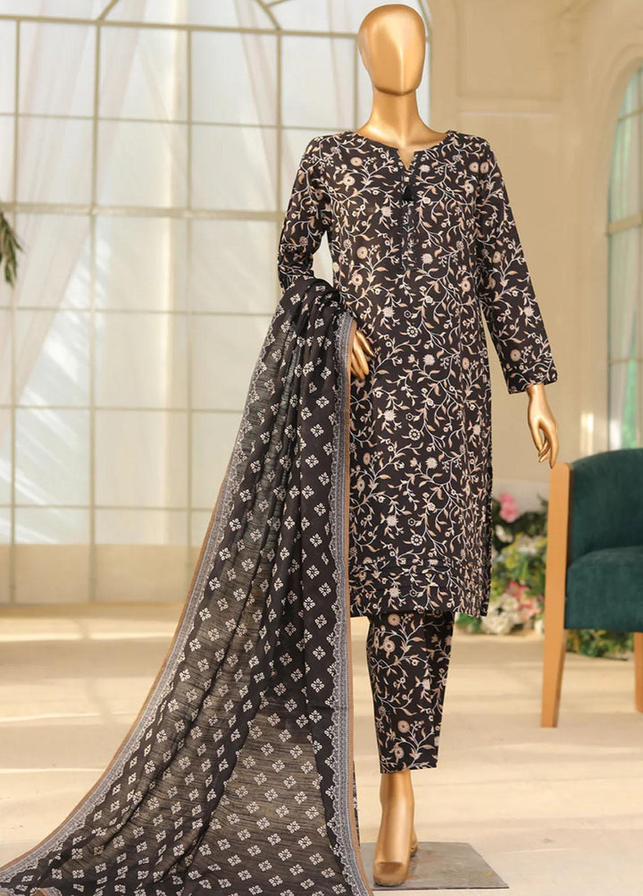 HZ Textiles Printed Khaddar Suits Unstitched 3 Piece HZ23PK PKP-105-A - Winter Collection