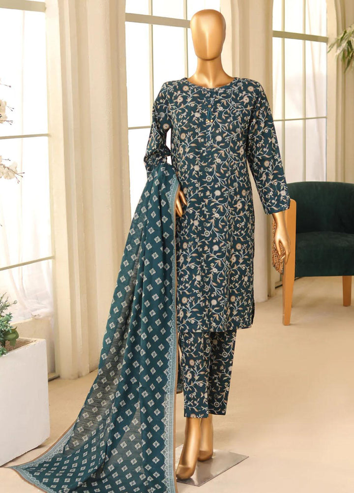 HZ Textiles Printed Khaddar Suits Unstitched 3 Piece HZ23PK PKP-105-B - Winter Collection