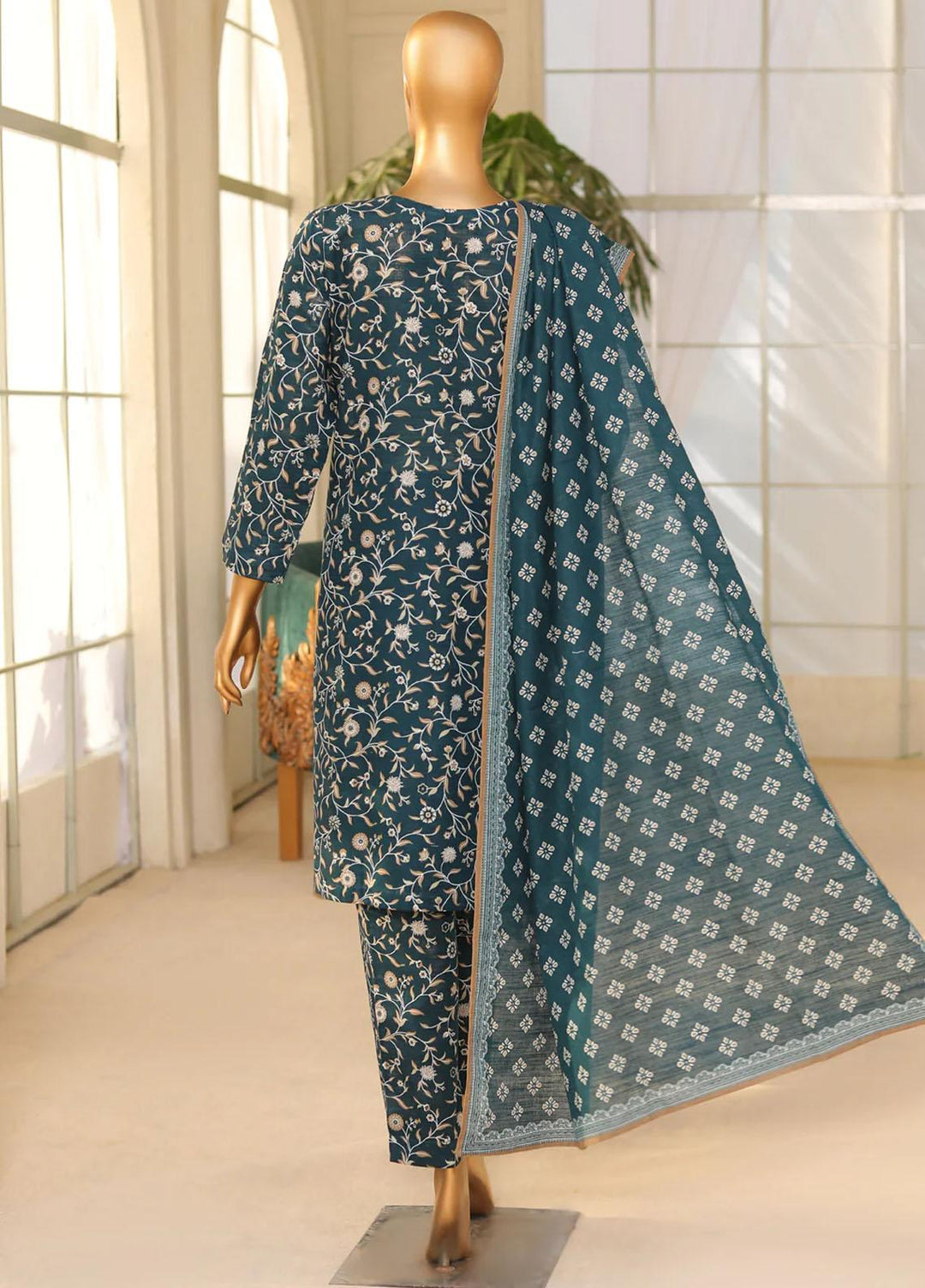 HZ Textiles Printed Khaddar Suits Unstitched 3 Piece HZ23PK PKP-105-B - Winter Collection