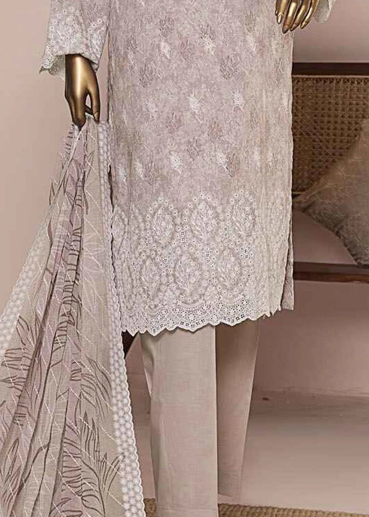 HZ Textiles Chikankari Lawn Suits Unstitched 3 Piece HZ25CE PEC-954 - Summer Collection