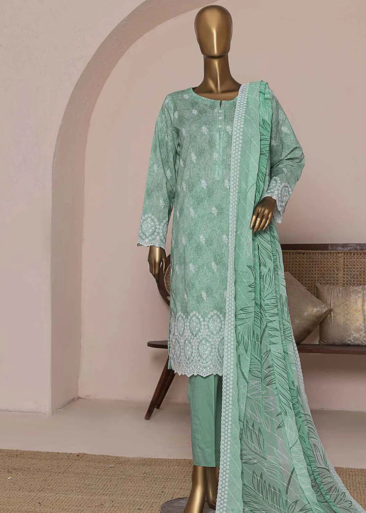 HZ Textiles Chikankari Lawn Suits Unstitched 3 Piece HZ25CE PEC-956 - Summer Collection