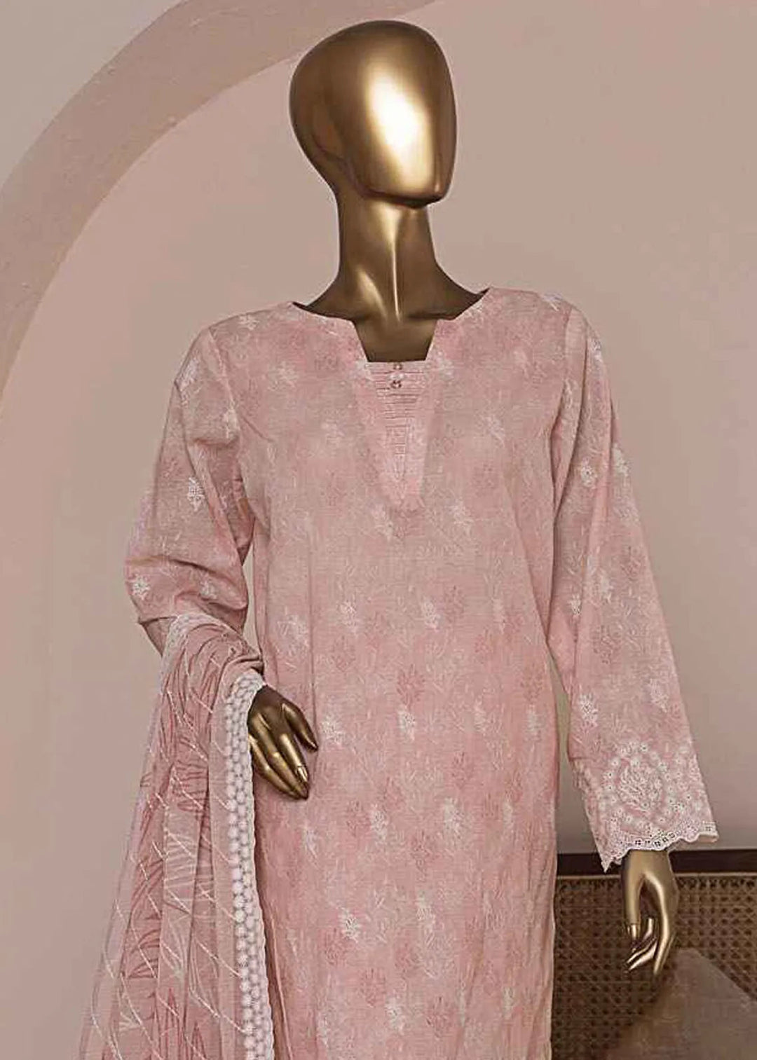 HZ Textiles Chikankari Lawn Suits Unstitched 3 Piece HZ25CE PEC-957 - Summer Collection