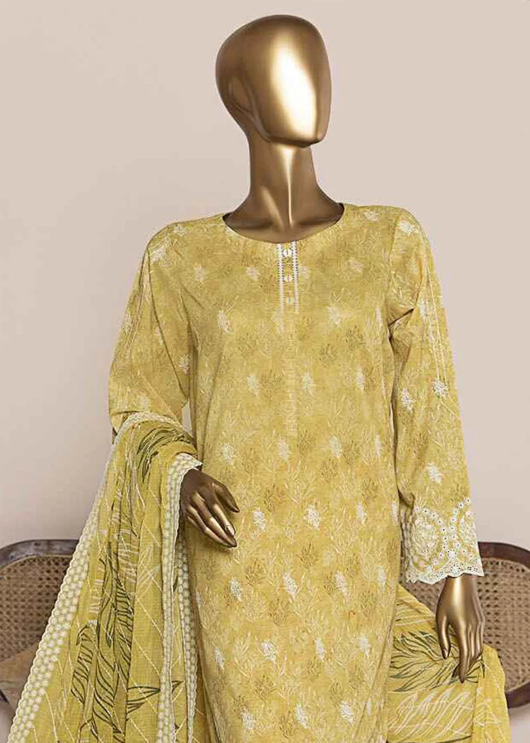 HZ Textiles Chikankari Lawn Suits Unstitched 3 Piece HZ25CE PEC-958 - Summer Collection