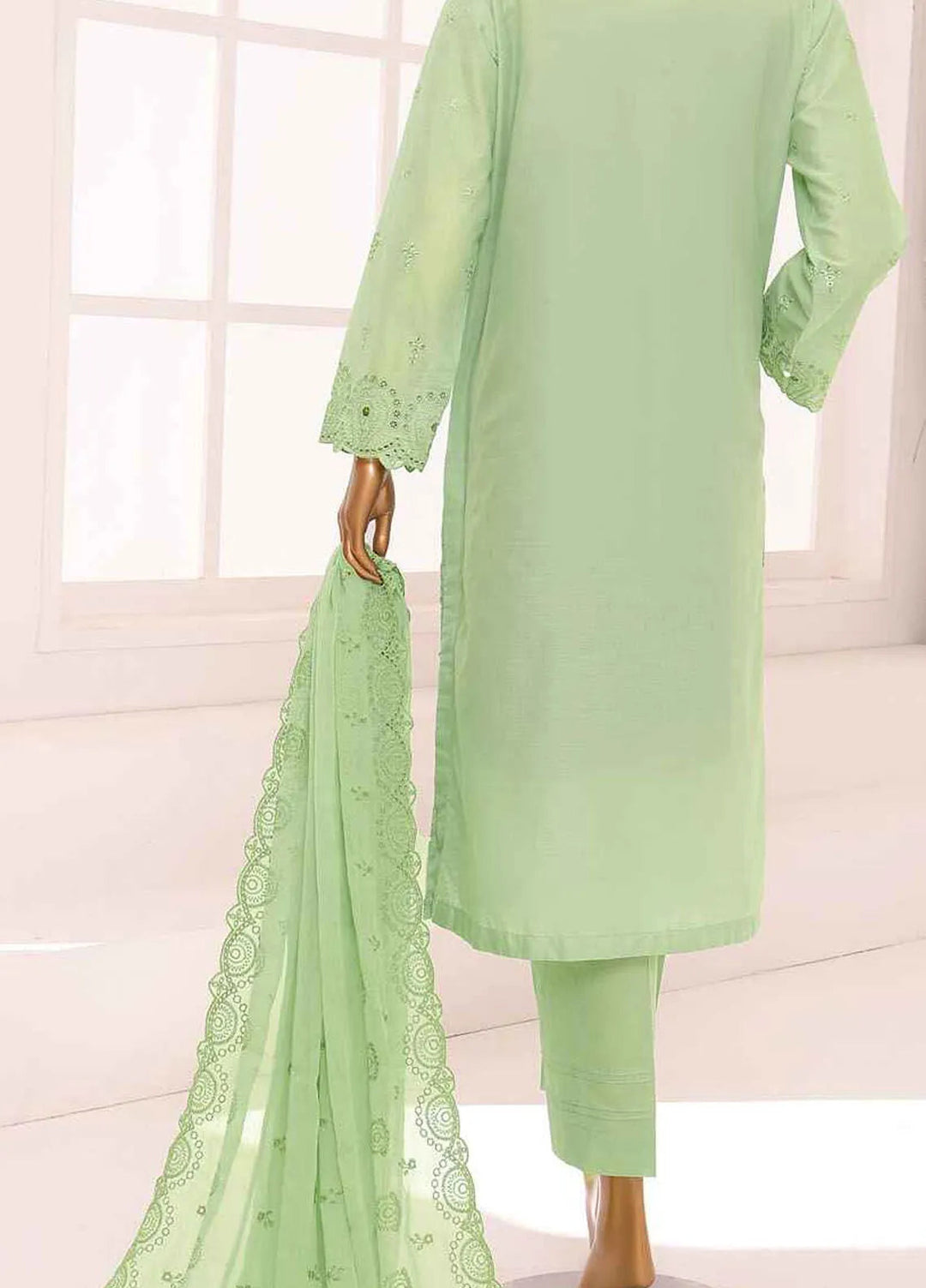 HZ Textiles Chikankari Lawn Suits Unstitched 3 Piece HZ25DC DCE-03 - Summer Collection