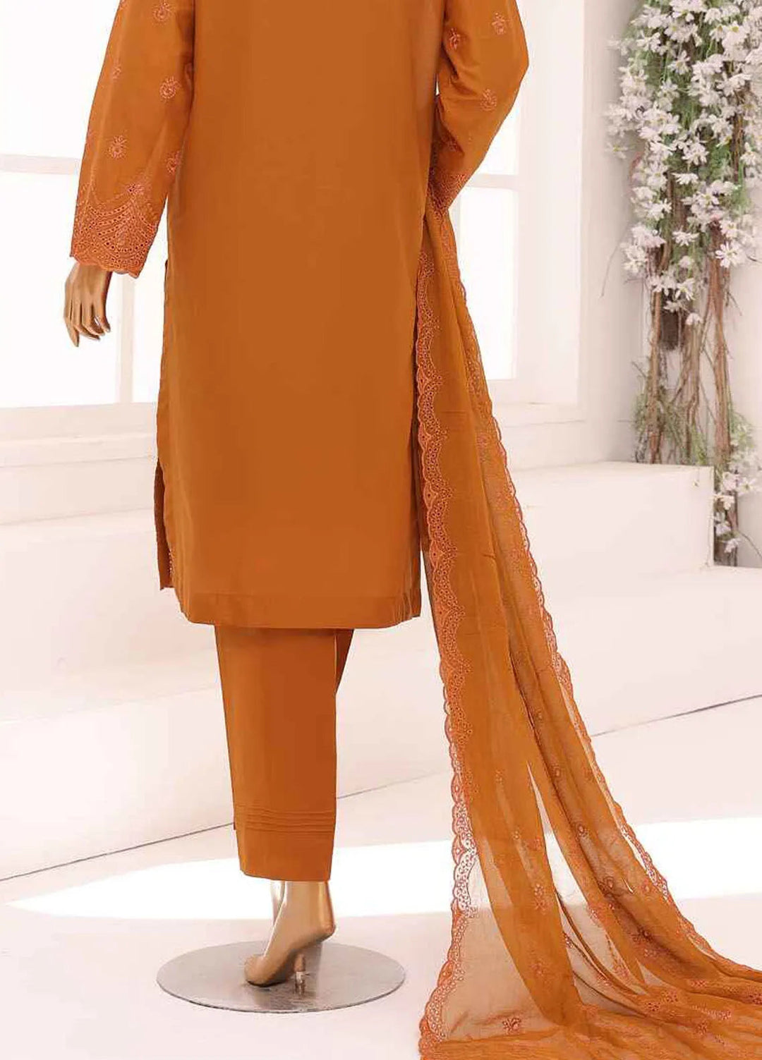 HZ Textiles Chikankari Lawn Suits Unstitched 3 Piece HZ25DC DCE-05 - Summer Collection