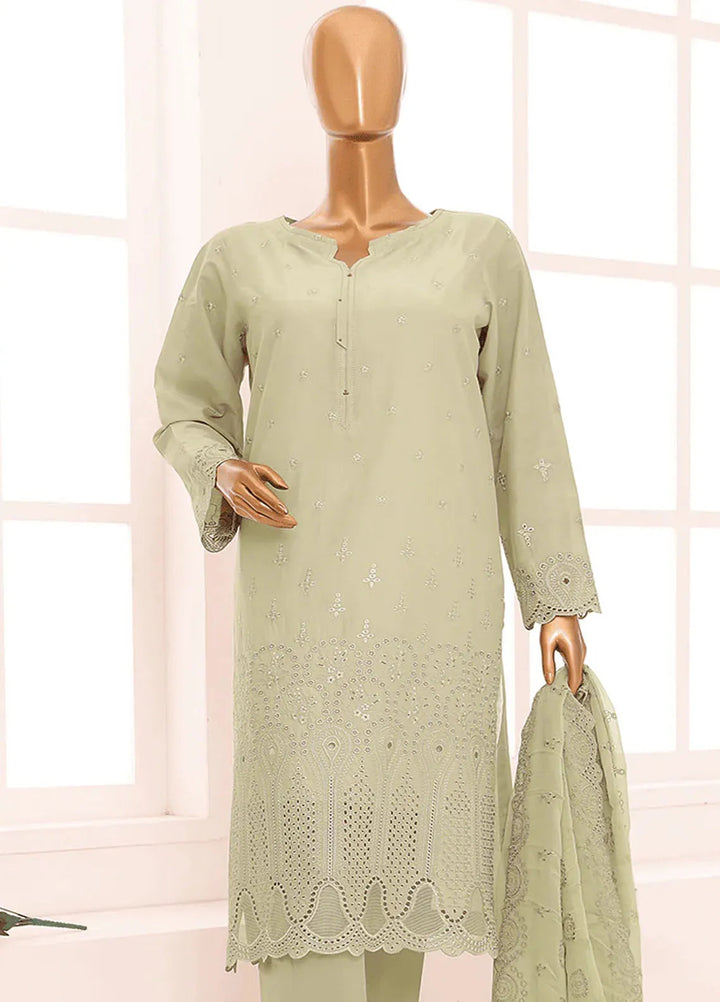 HZ Textiles Chikankari Lawn Suits Unstitched 3 Piece HZ25DC DCE-06 - Summer Collection