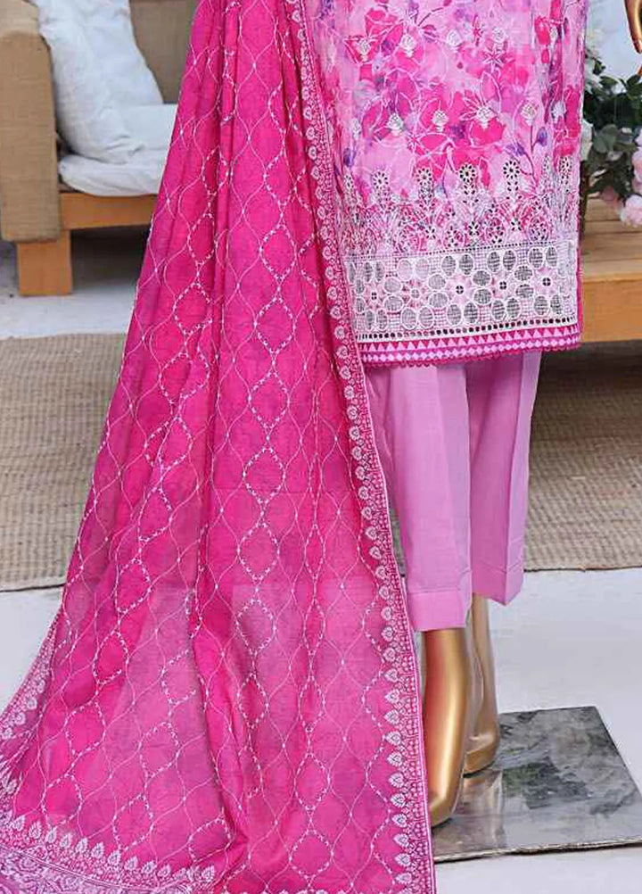 HZ Textiles Chikankari Lawn Suits Unstitched 3 Piece HZ25EC ELC-238 - Summer Collection