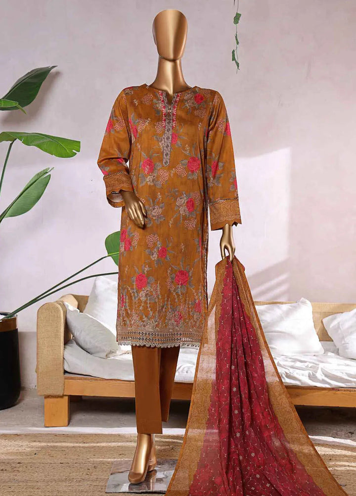HZ Textiles Chikankari Lawn Suits Unstitched 3 Piece HZ25EC ELC-239 - Summer Collection