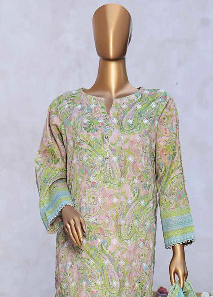 HZ Textiles Chikankari Lawn Suits Unstitched 3 Piece HZ25EC ELC-240 - Summer Collection