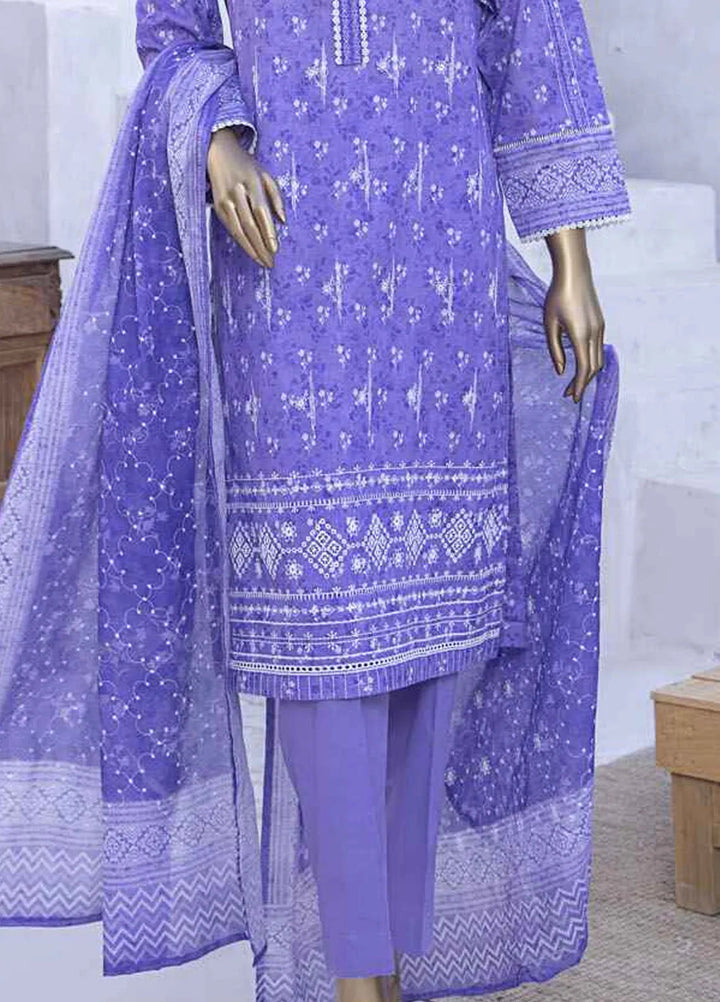 HZ Textiles Chikankari Lawn Suits Unstitched 3 Piece HZ25EC ELC-241 - Summer Collection
