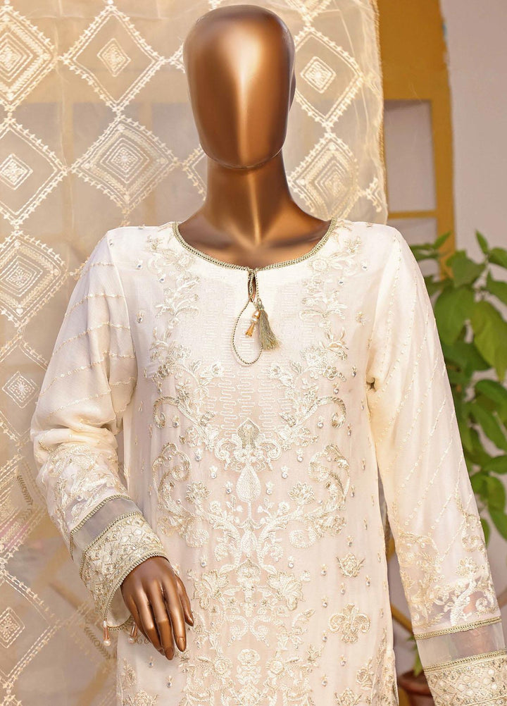 HZ Textiles Embroidered Chiffon Suits Unstitched 3 Piece HZ22CL Amirah - Luxury Collection