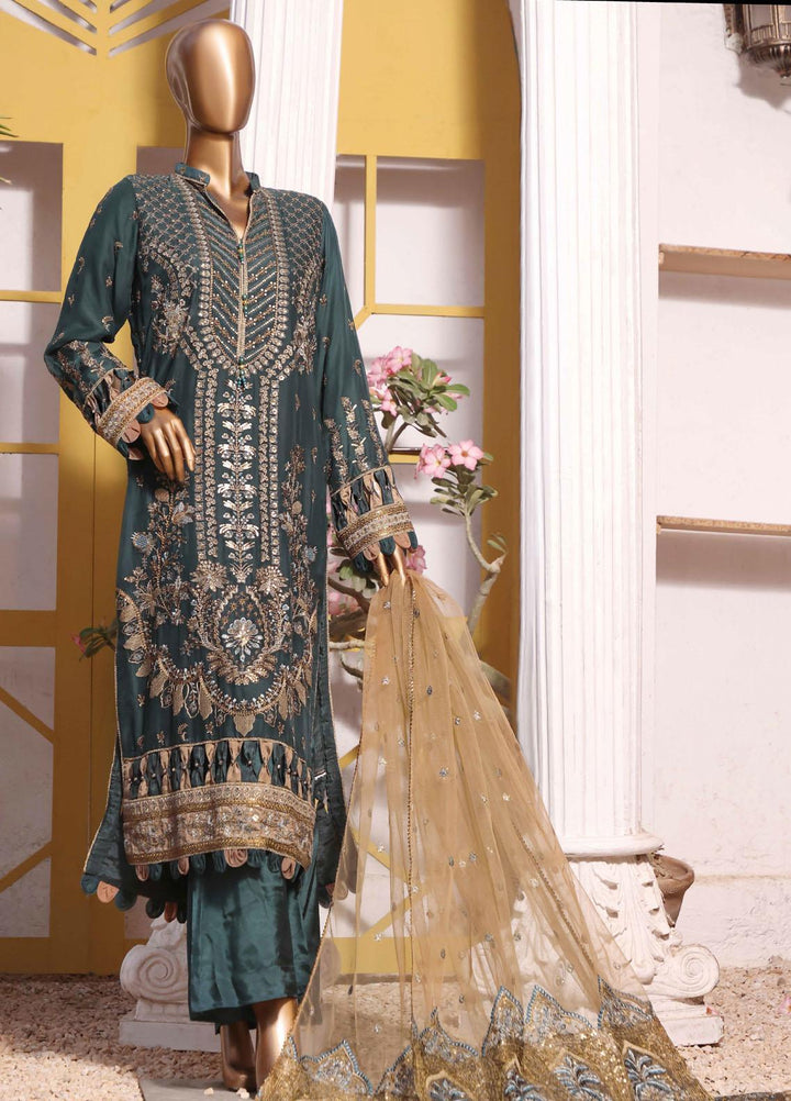 HZ Textiles Embroidered Chiffon Suits Unstitched 3 Piece HZ22CL Imroz - Luxury Collection