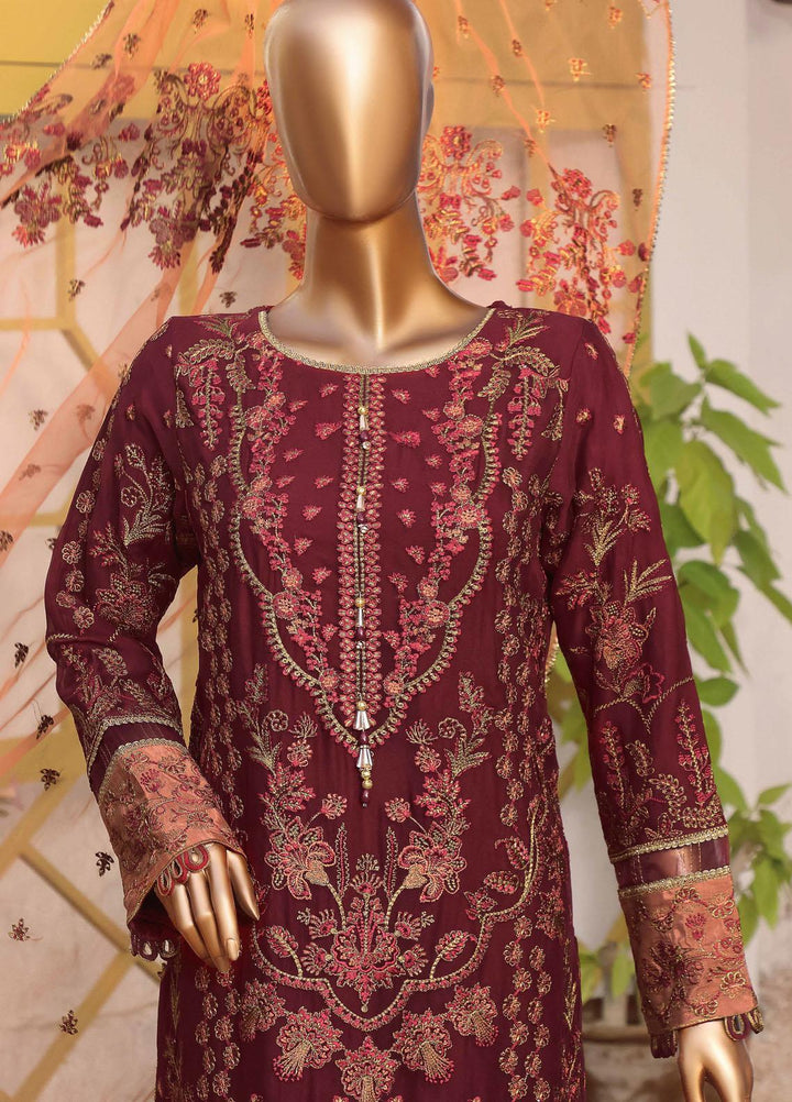 HZ Textiles Embroidered Chiffon Suits Unstitched 3 Piece HZ22CL Zoey - Luxury Collection