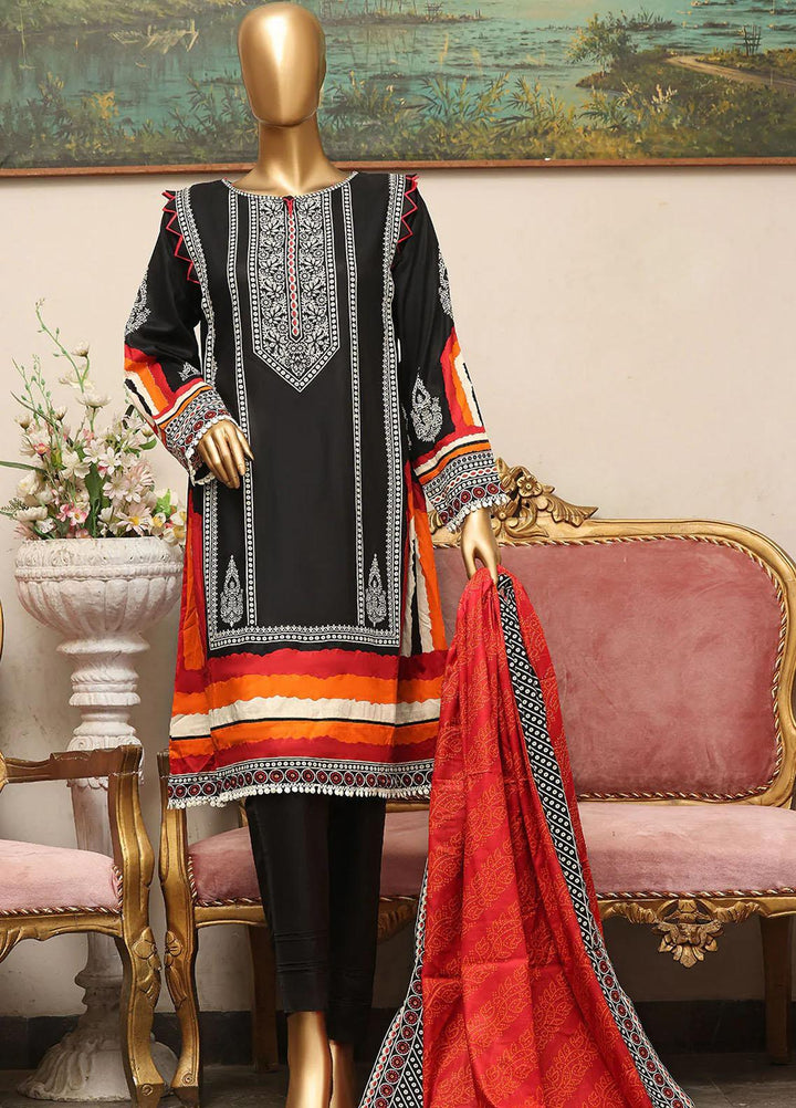 HZ Textiles Printed Lawn Suits Unstitched 3 Piece HZ22DC DCP-24A - Summer Collection