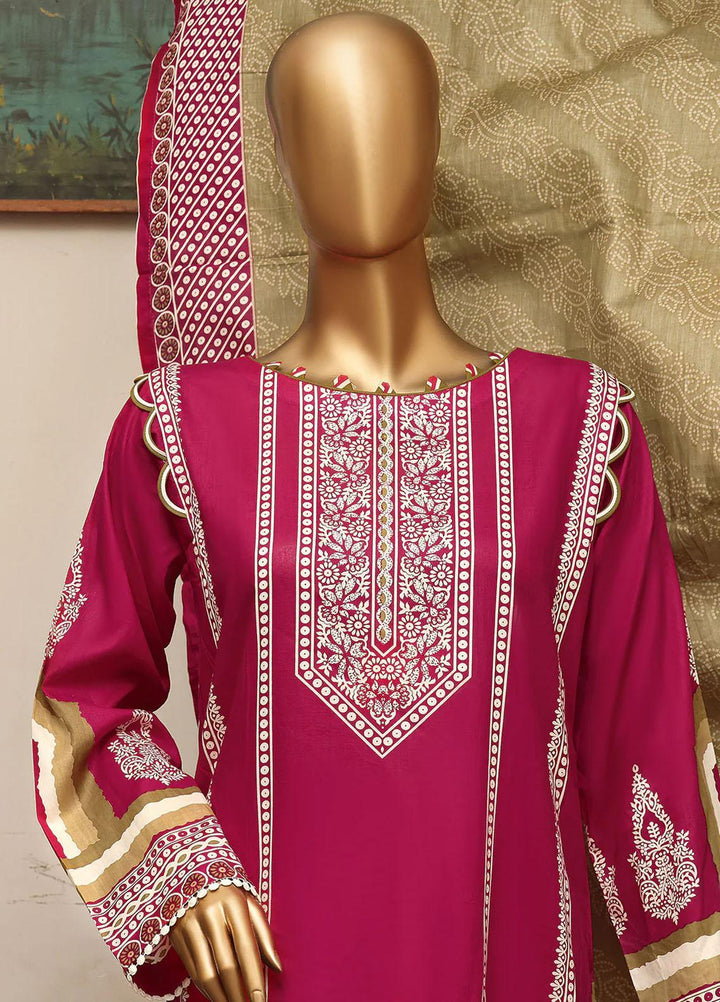 HZ Textiles Printed Lawn Suits Unstitched 3 Piece HZ22DC DCP-24B - Summer Collection