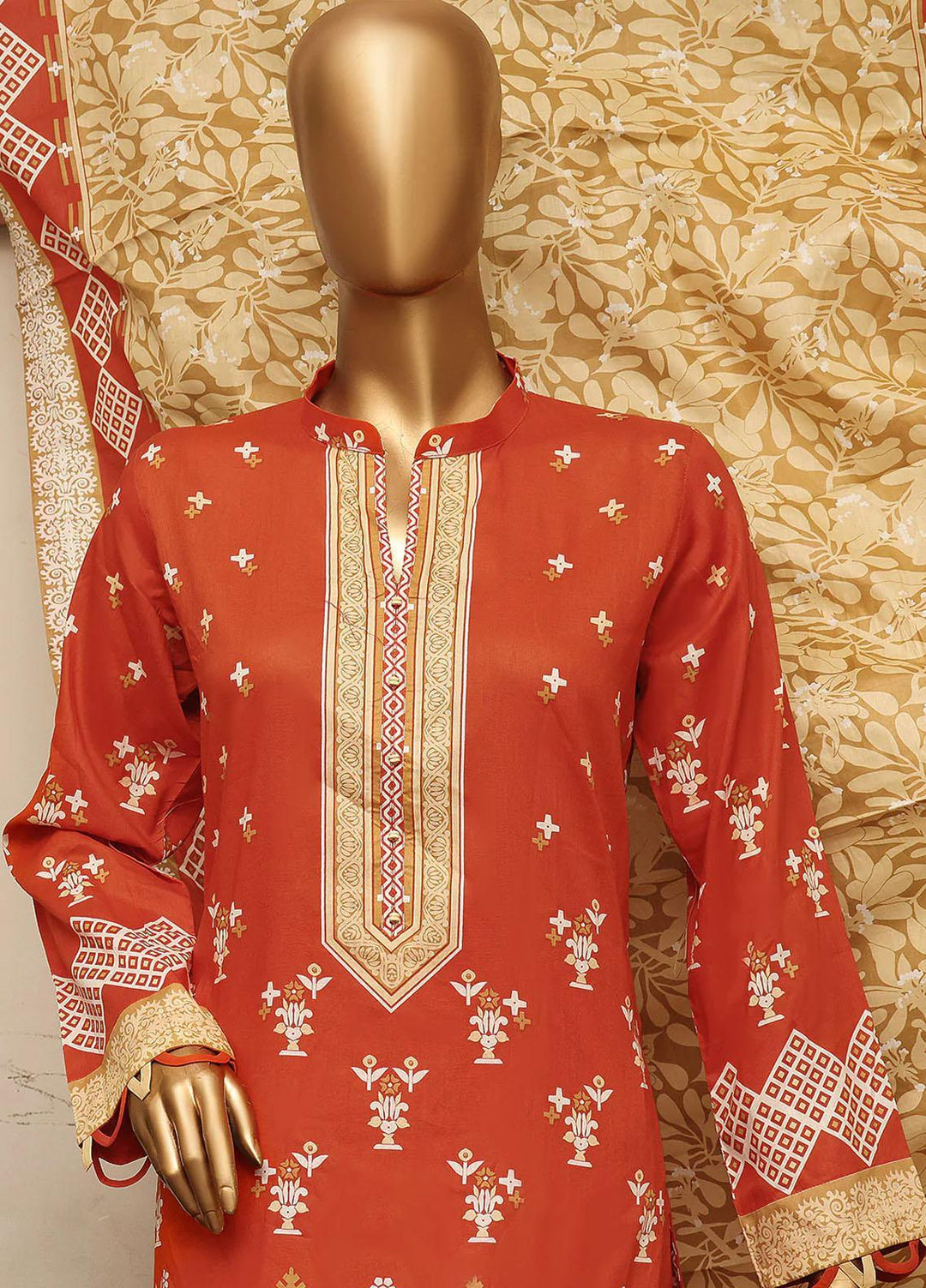 HZ Textiles Printed Lawn Suits Unstitched 3 Piece HZ22DC DCP-26B - Summer Collection