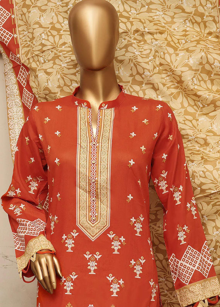 HZ Textiles Printed Lawn Suits Unstitched 3 Piece HZ22DC DCP-26B - Summer Collection