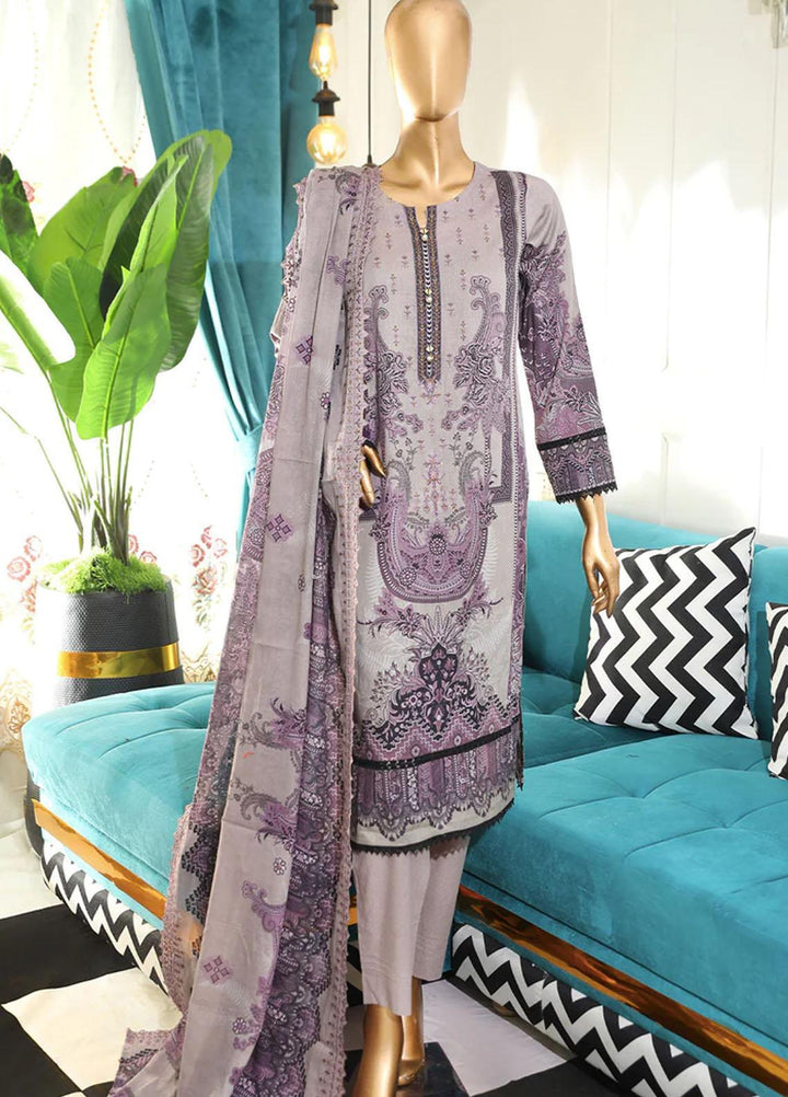 HZ Textiles Embroidered Cotton Suits Unstitched 3 Piece HZ22DKC DKC-1198 - Winter Collection
