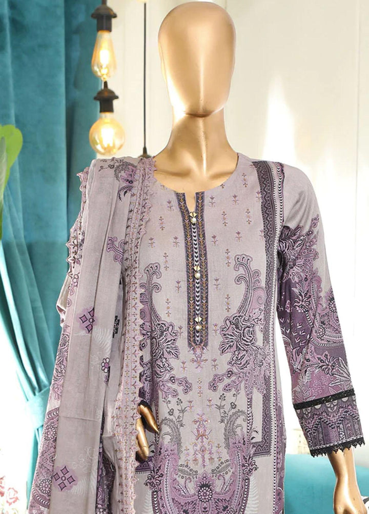 HZ Textiles Embroidered Cotton Suits Unstitched 3 Piece HZ22DKC DKC-1198 - Winter Collection