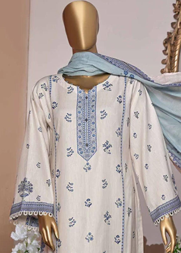 HZ Textiles Printed Cotton Suits Unstitched 3 Piece HZ22DK DKC-1201-B - Winter Collection