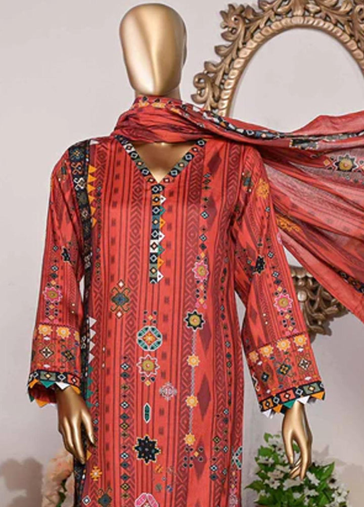 HZ Textiles Printed Cotton Suits Unstitched 3 Piece HZ22DK DKC-1203 - Winter Collection