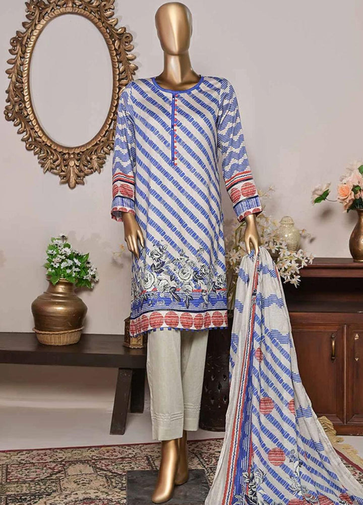 HZ Textiles Printed Cotton Suits Unstitched 3 Piece HZ22DK DKC-1205-A - Winter Collection