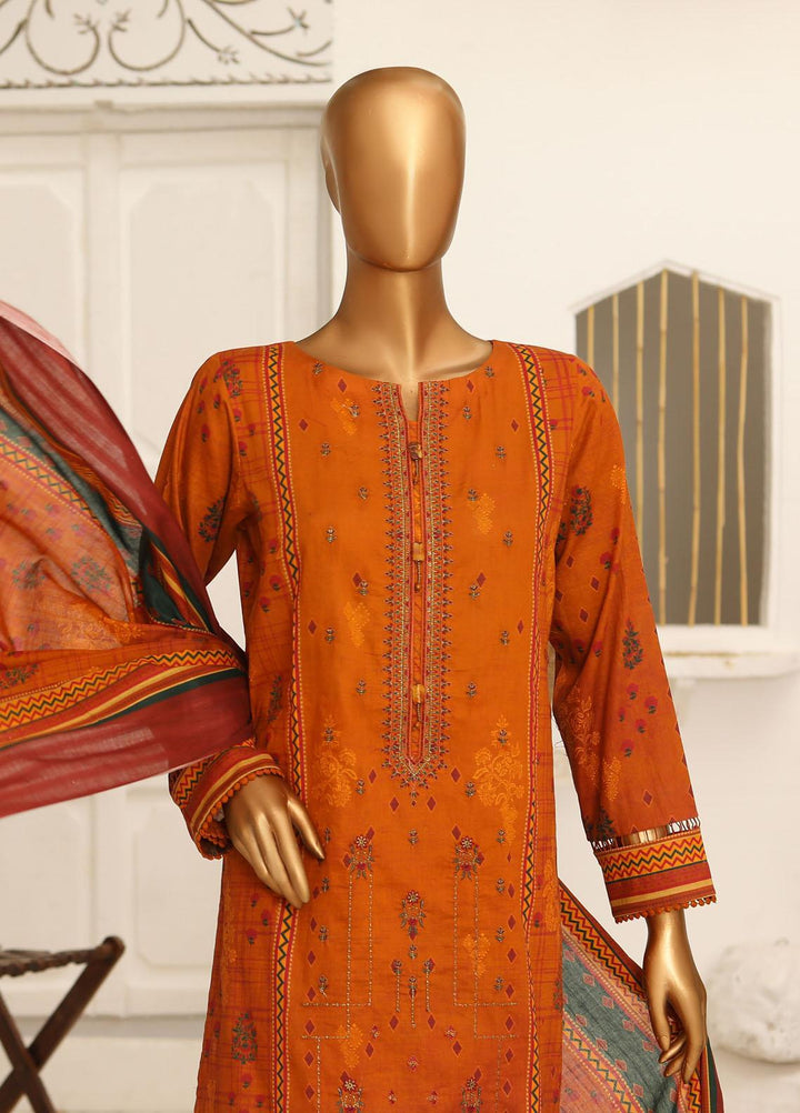 HZ Textiles Embroidered Lawn Suits Unstitched 3 Piece HZ23DR DR-1217 - Summer Collection