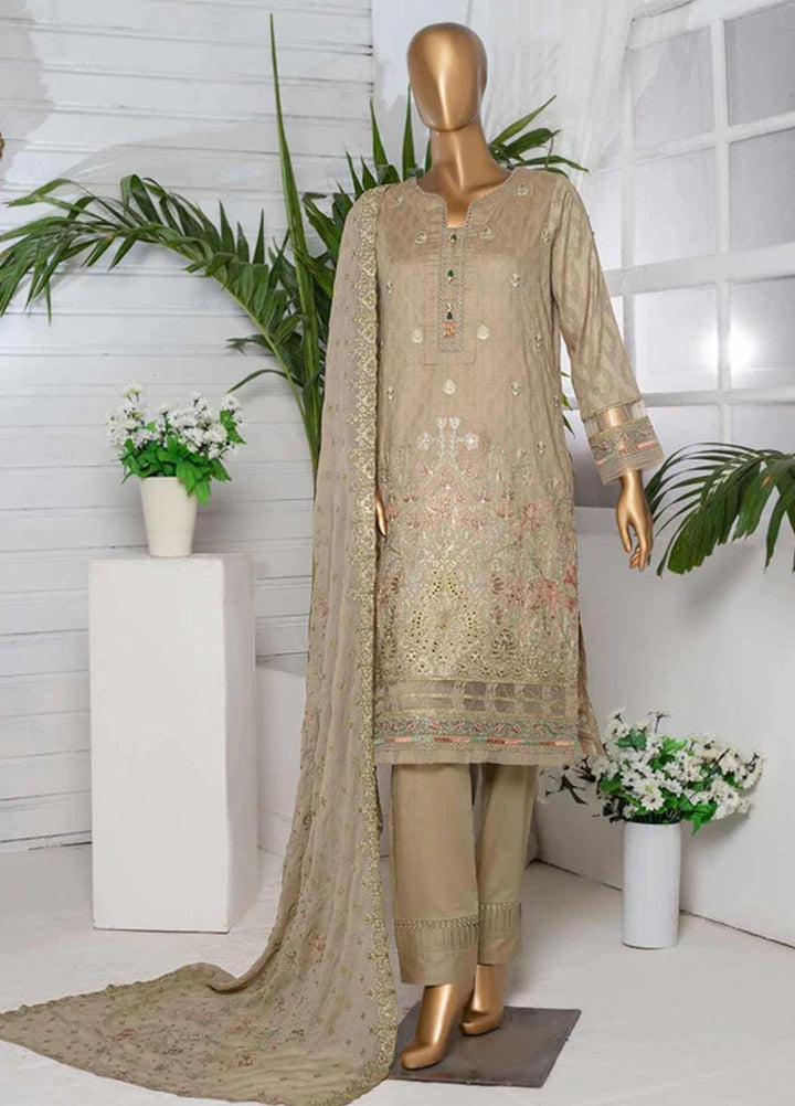 HZ Textiles Embroidered Jacquard Suits Unstitched 3 Piece HZ22DB DJB-01 - Winter Collection