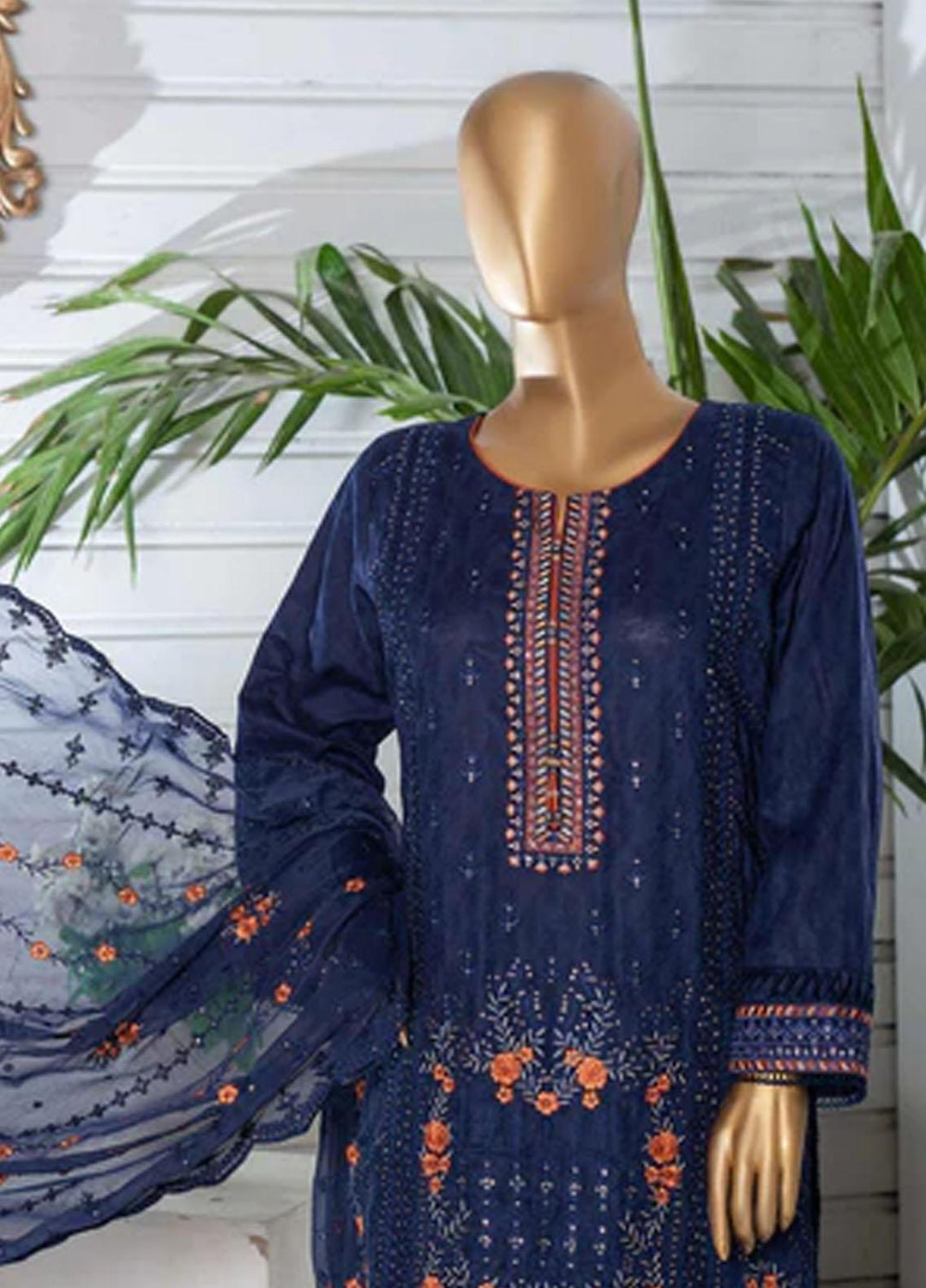 HZ Textiles Embroidered Jacquard Suits Unstitched 3 Piece HZ22DB DJB-03 - Winter Collection
