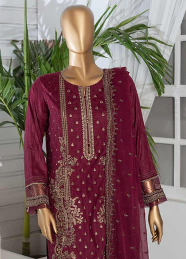 HZ Textiles Embroidered Jacquard Suits Unstitched 3 Piece HZ22DB DJB-04 - Winter Collection
