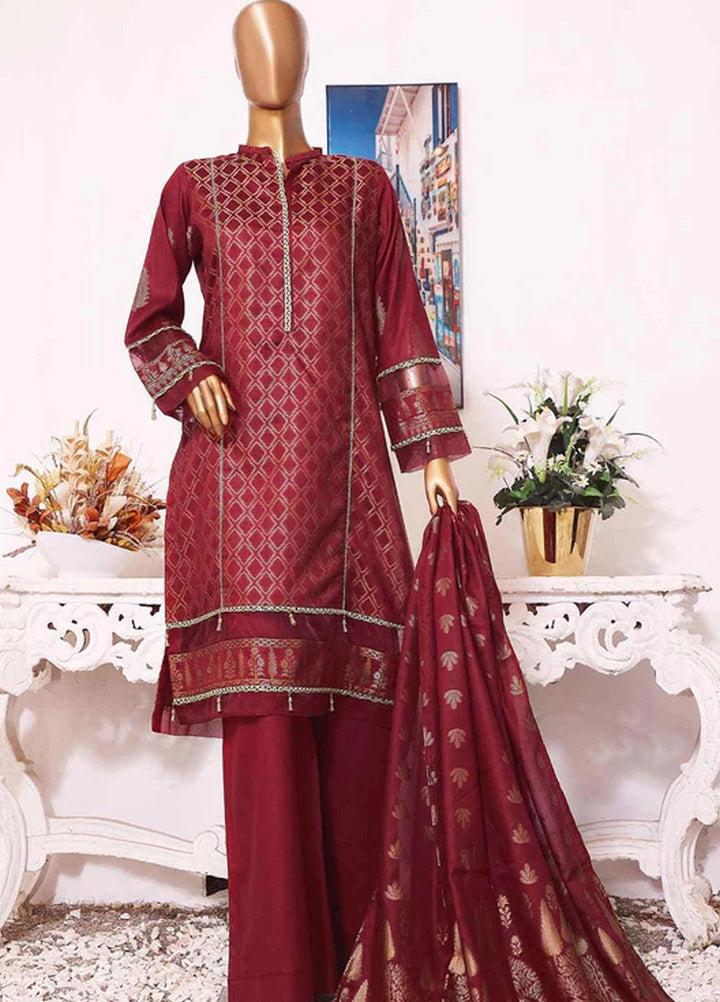 HZ Textiles Jacquard Cotton Suits Unstitched 3 Piece HZ22DF DFJ-02 - Festive Collection