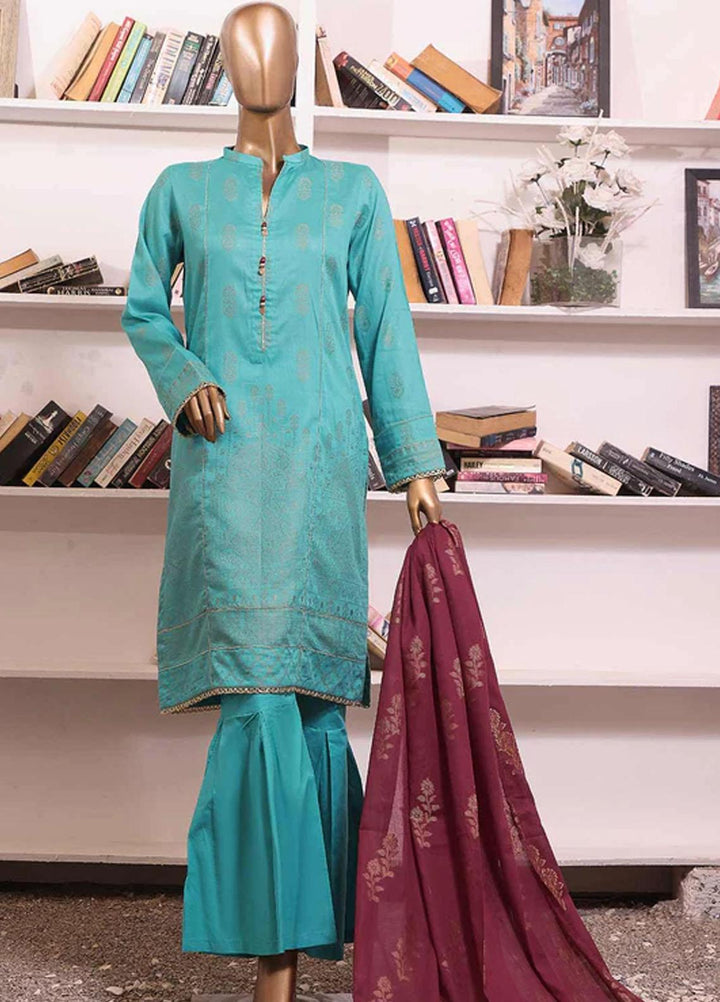 HZ Textiles Jacquard Cotton Suits Unstitched 3 Piece HZ22DF DFJ-07 - Festive Collection