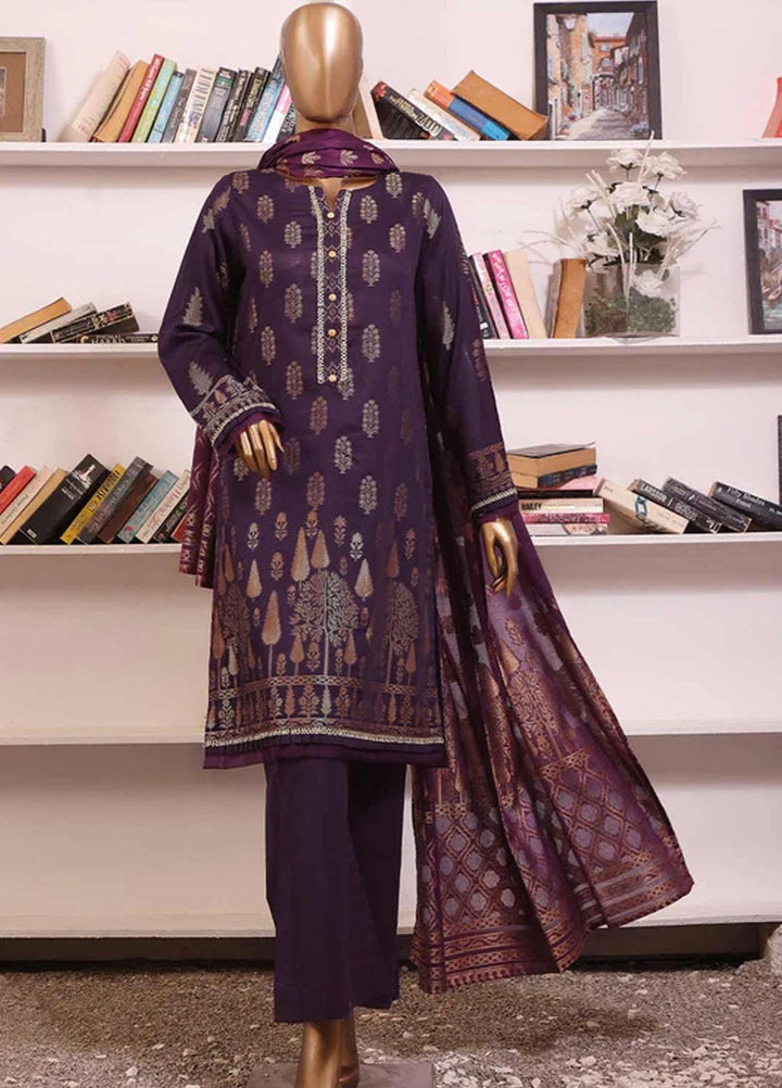 HZ Textiles Jacquard Cotton Suits Unstitched 3 Piece HZ22DF DFJ-08 - Festive Collection