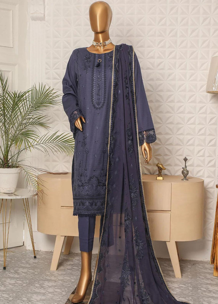 HZ Textiles Embroidered Jacquard Suits Unstitched 3 Piece HZ23DJ DJ-01 - Summer Collection