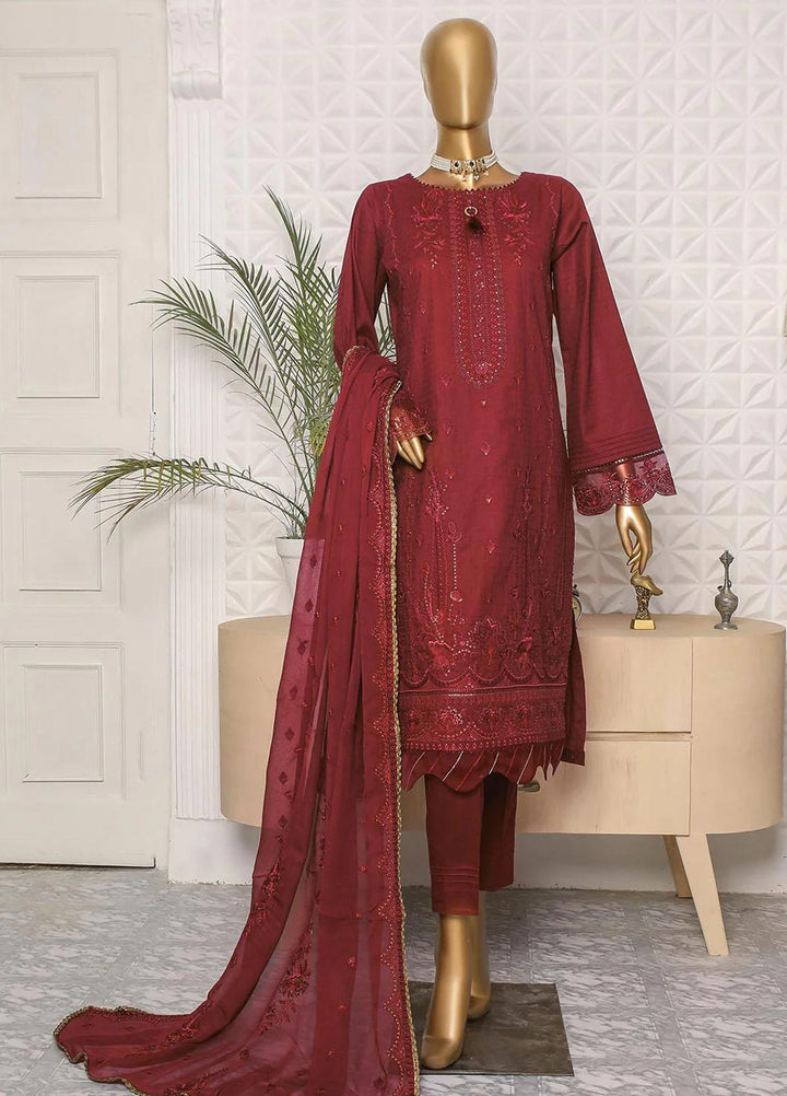 HZ Textiles Embroidered Jacquard Suits Unstitched 3 Piece HZ23DJ DJ-04 - Summer Collection