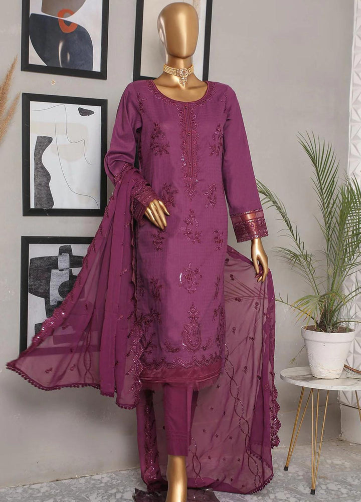 HZ Textiles Embroidered Jacquard Suits Unstitched 3 Piece HZ23DJ DJ-05 - Summer Collection