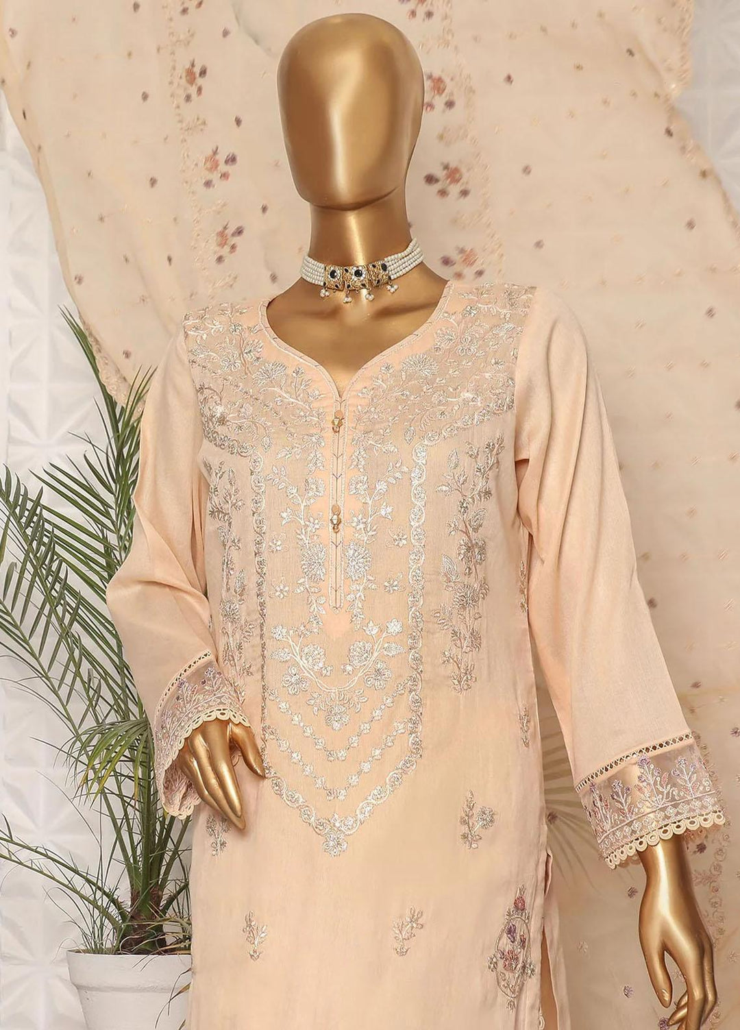 HZ Textiles Embroidered Jacquard Suits Unstitched 3 Piece HZ23DJ DJ-06 - Summer Collection