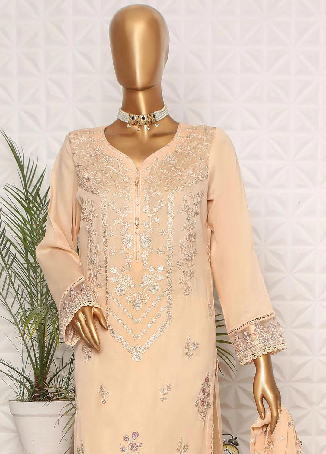 HZ Textiles Embroidered Jacquard Suits Unstitched 3 Piece HZ23DJ DJ-06 - Summer Collection