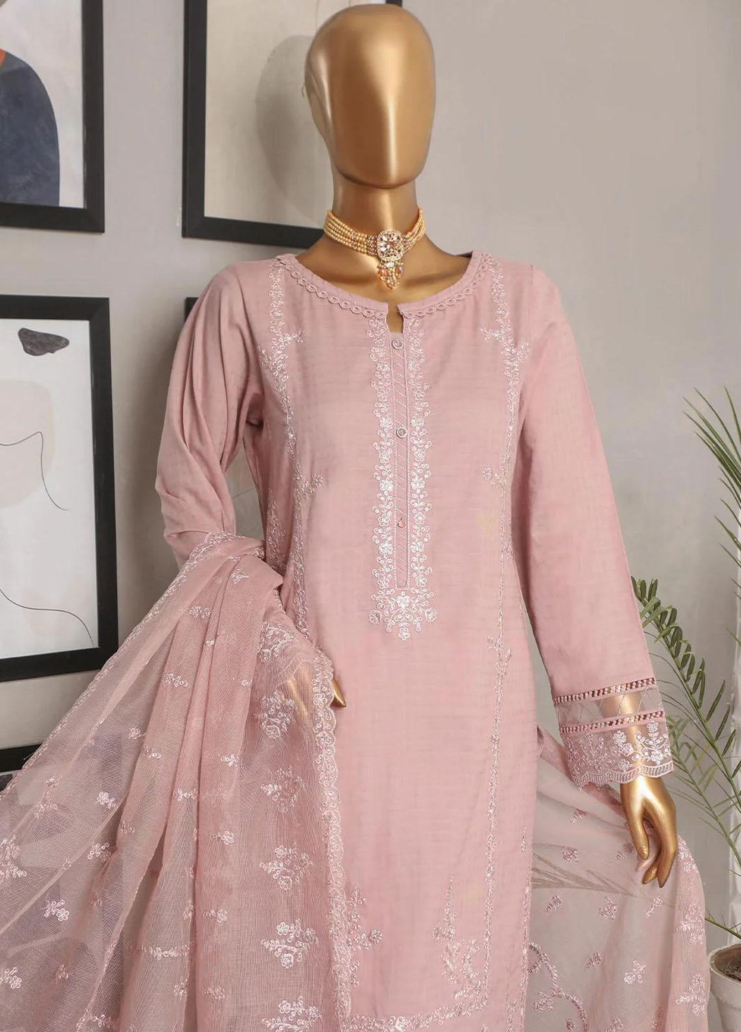 HZ Textiles Embroidered Jacquard Suits Unstitched 3 Piece HZ23DJ DJ-09 - Summer Collection