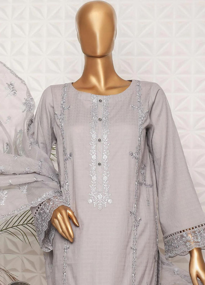 HZ Textiles Embroidered Jacquard Suits Unstitched 3 Piece HZ23DJ DJ-11 - Summer Collection